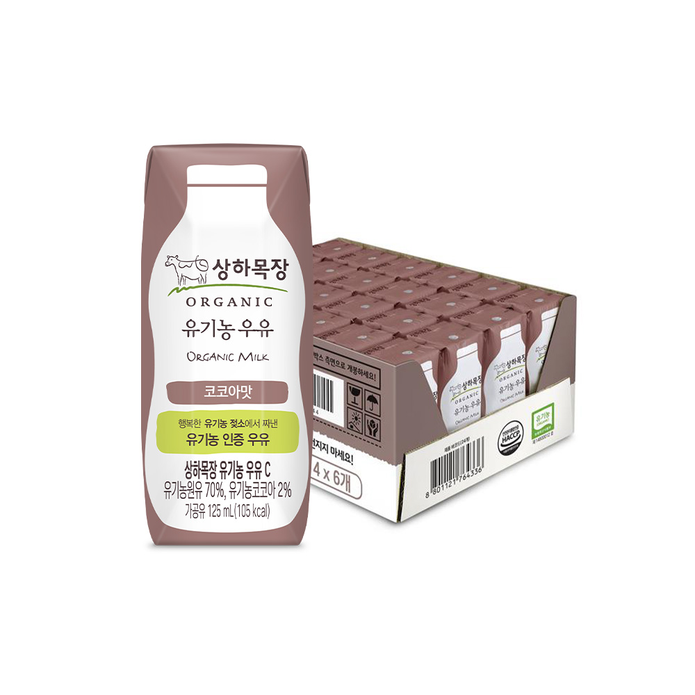매일유업] [증정] 상하목장 유기농 코코아 우유 125ml 24팩 + 코코아