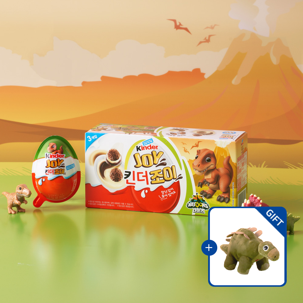 [공룡인형 증정] 페레로 킨더조이 나툰즈 다이노 3개입 4세트(총 12개입)