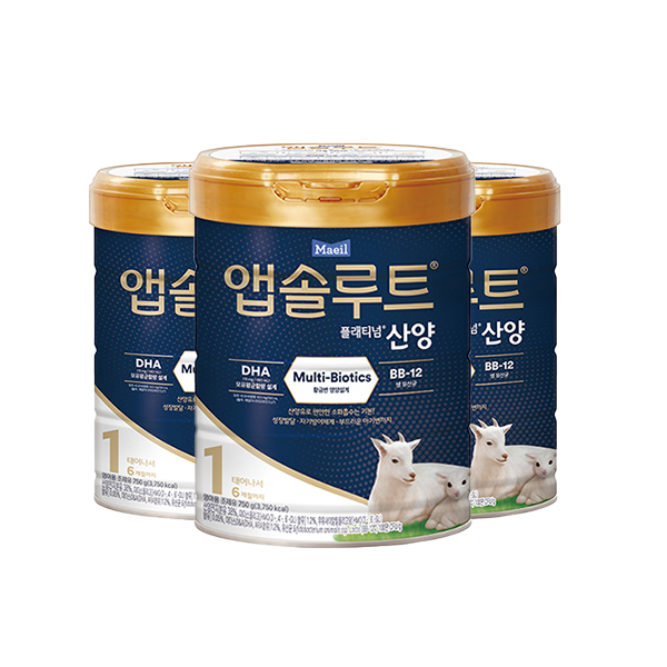 앱솔루트 플래티넘 산양 분유 1단계(0~6개월) 750g 3캔