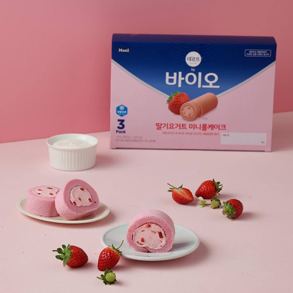 데르뜨 바이 매일바이오 딸기 요거트 미니 롤케이크 110g 3개_냉동