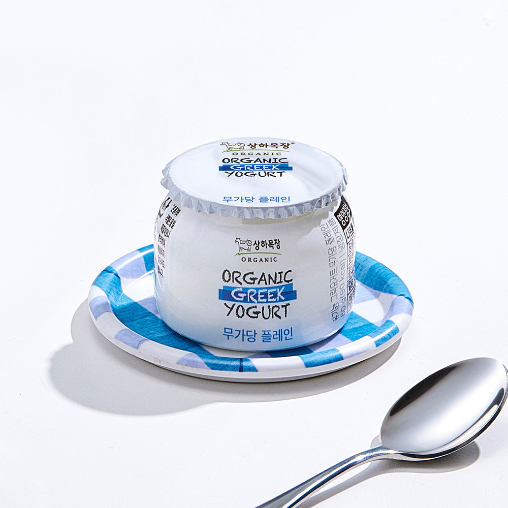 상하목장 유기농 그릭요거트 무가당 플레인 80g 16개