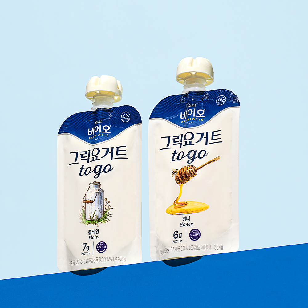 매일 바이오 그릭요거트 to go 2종 120g 8개 (플레인 4개, 허니 4개)