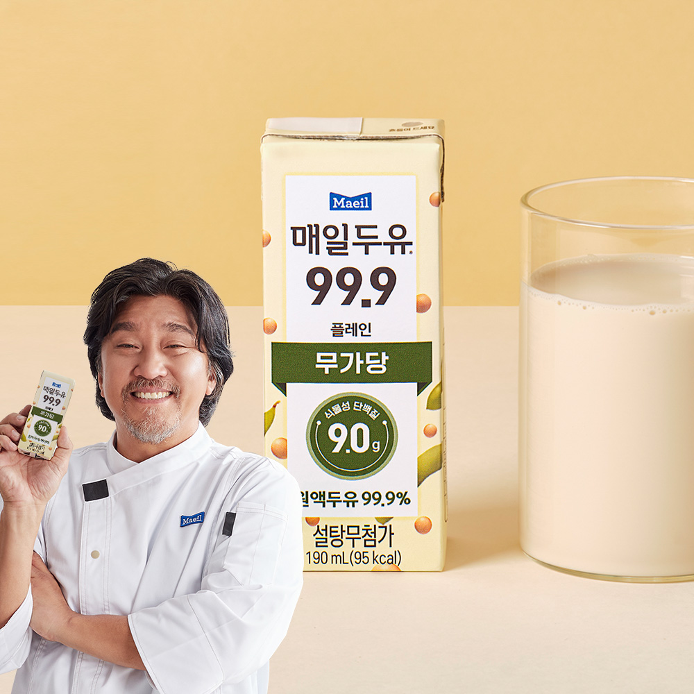매일두유 99.9 플레인 저당두유 190ml 24팩