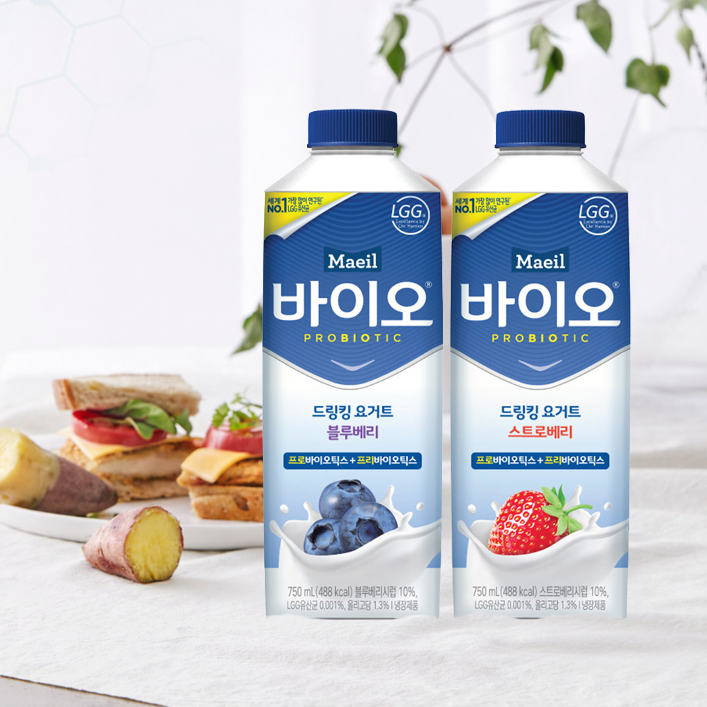 매일바이오 드링킹 요거트 스트로베리 750ml + 블루베리 750ml