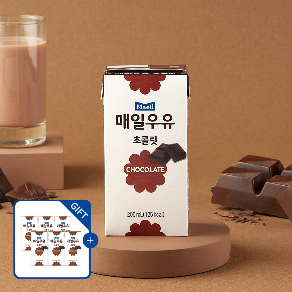 [증정] 매일우유 초콜릿 200ml 24팩 + 초콜릿 6팩