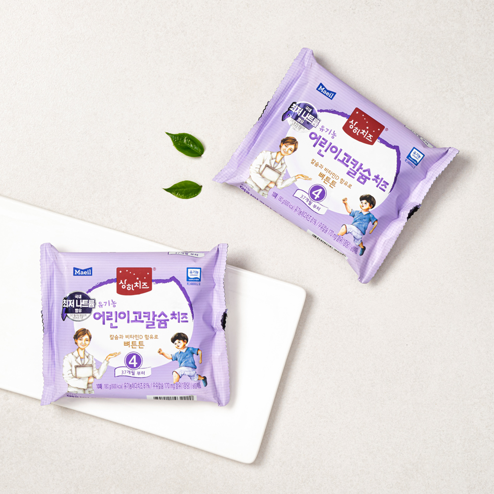 유기농 어린이 고칼슘 치즈 18g 60매 (37개월부터)