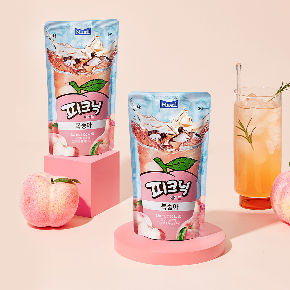 피크닉 에이드 복숭아 파우치 230ml 20개입