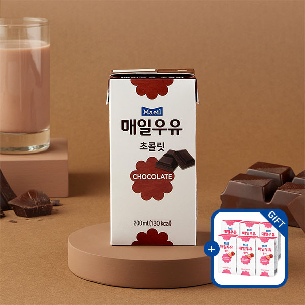 [증정] 매일우유 초콜릿 200ml 24팩 + 딸기 6팩