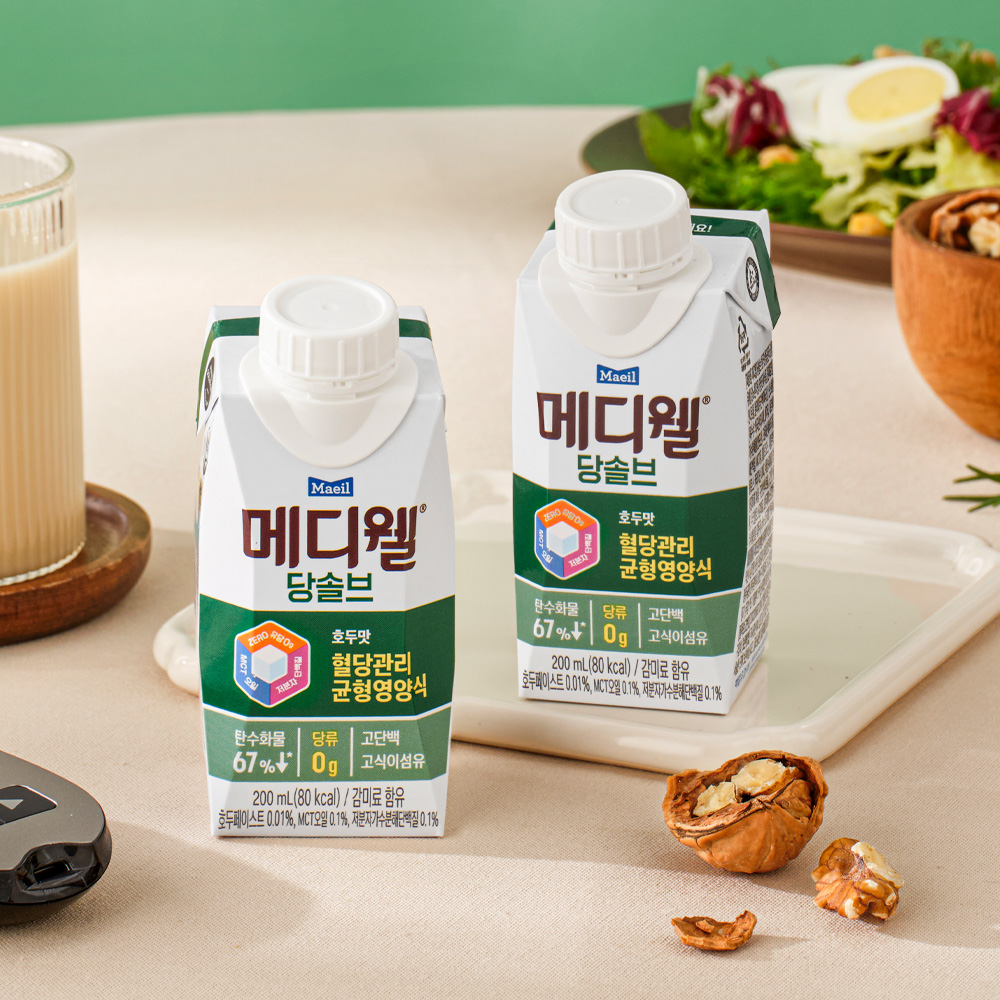 NEW 메디웰 당솔브 호두맛 200ml 18팩
