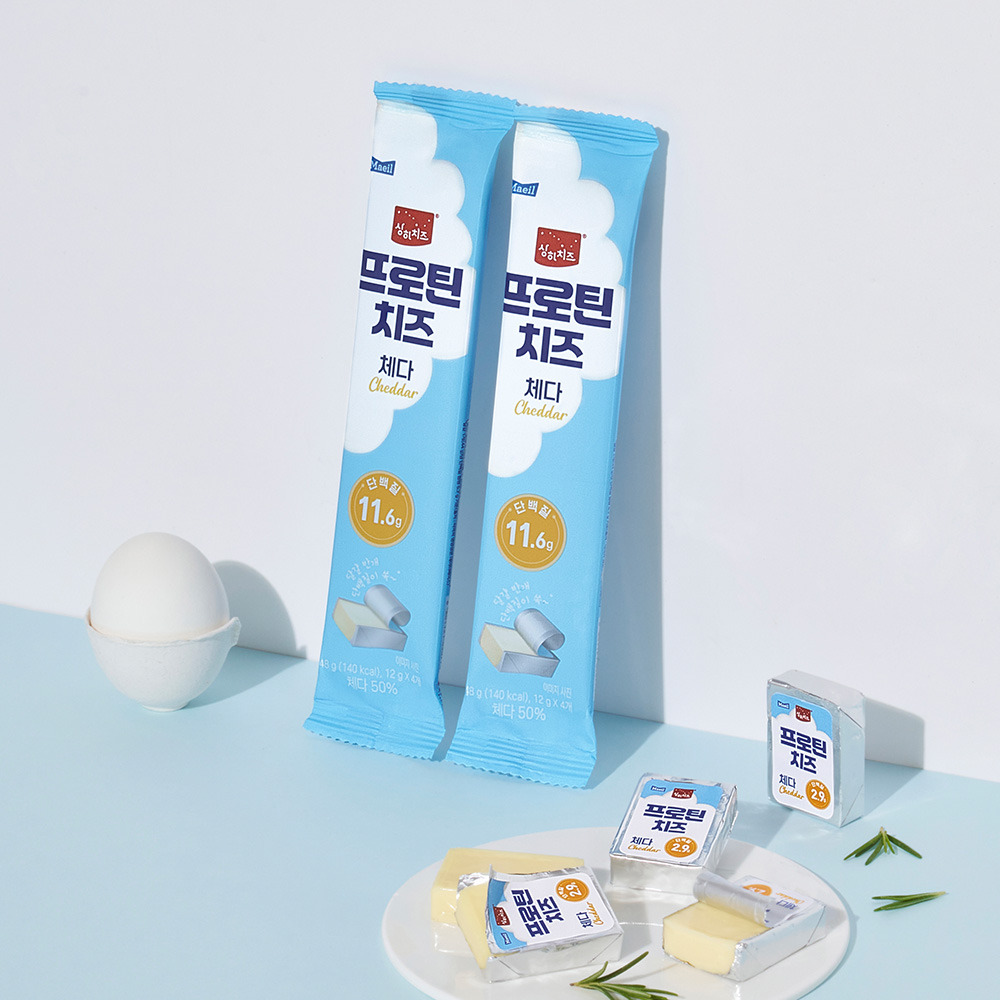 상하치즈 프로틴치즈 미니 체다 12g 60개(4입 15팩)_냉장