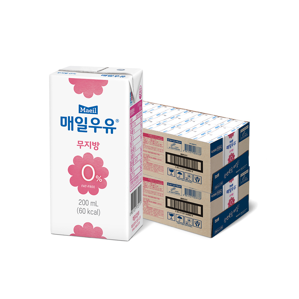매일우유 무지방 0% 200ml 48팩