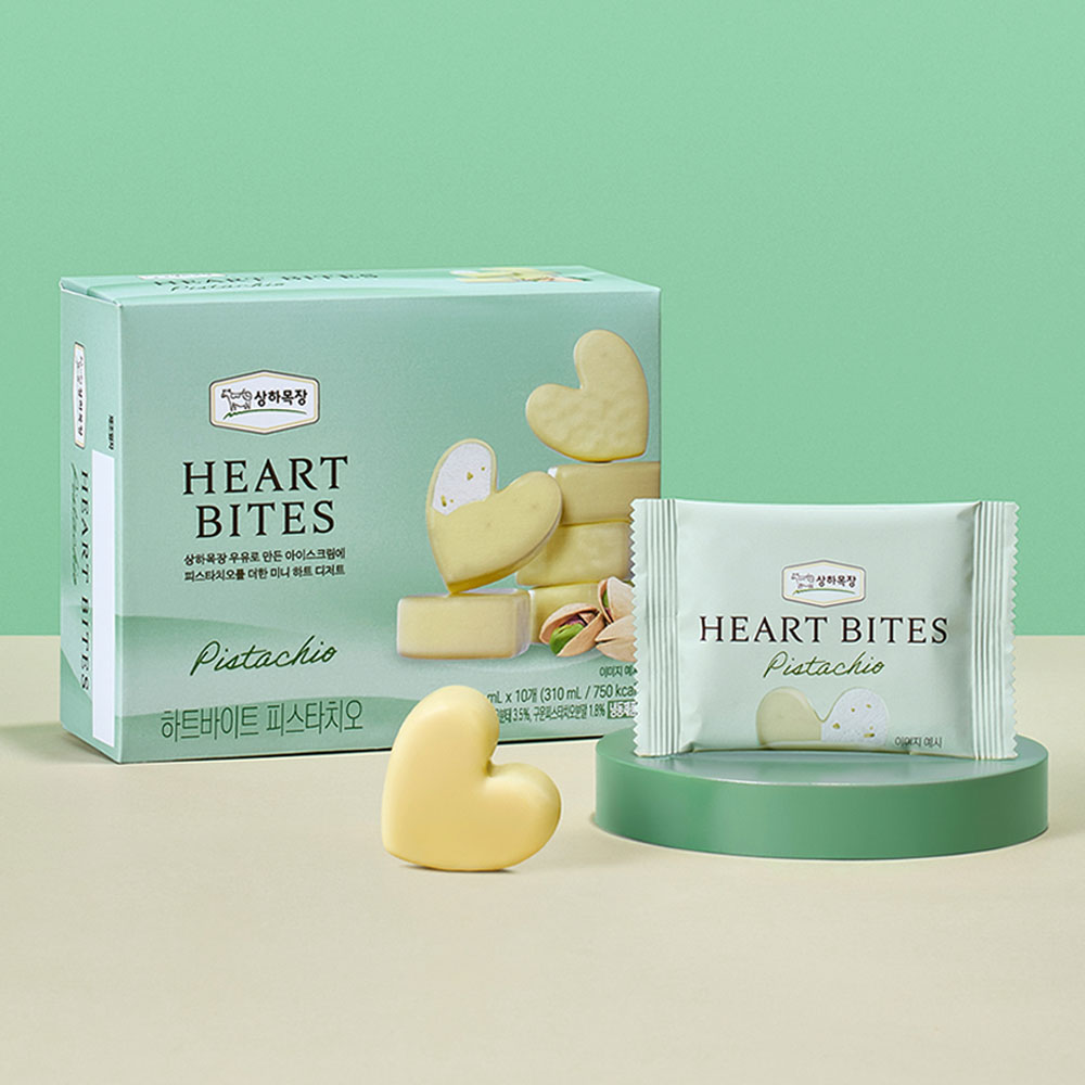 상하목장 아이스크림 하트바이트 피스타치오 31ml 10개
