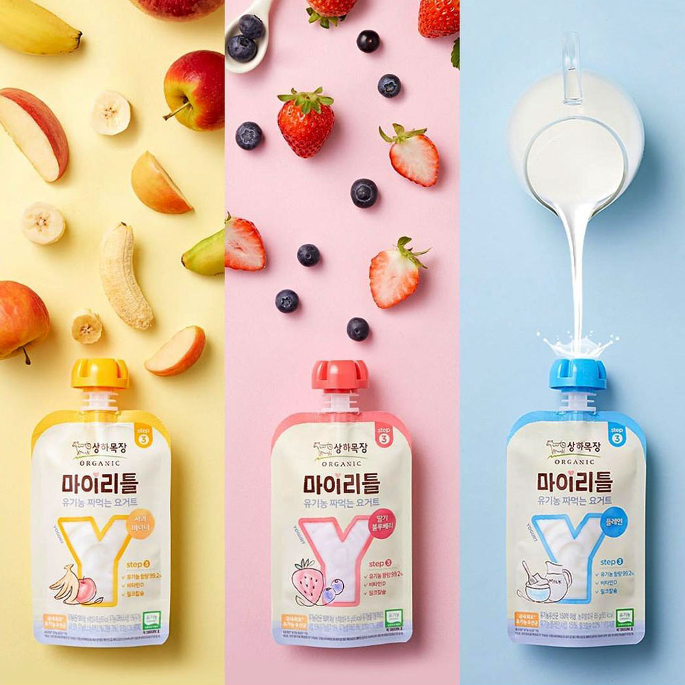 상하목장 마이리틀 유기농 짜먹는 요거트 85g 9팩 (3종 각 3팩)