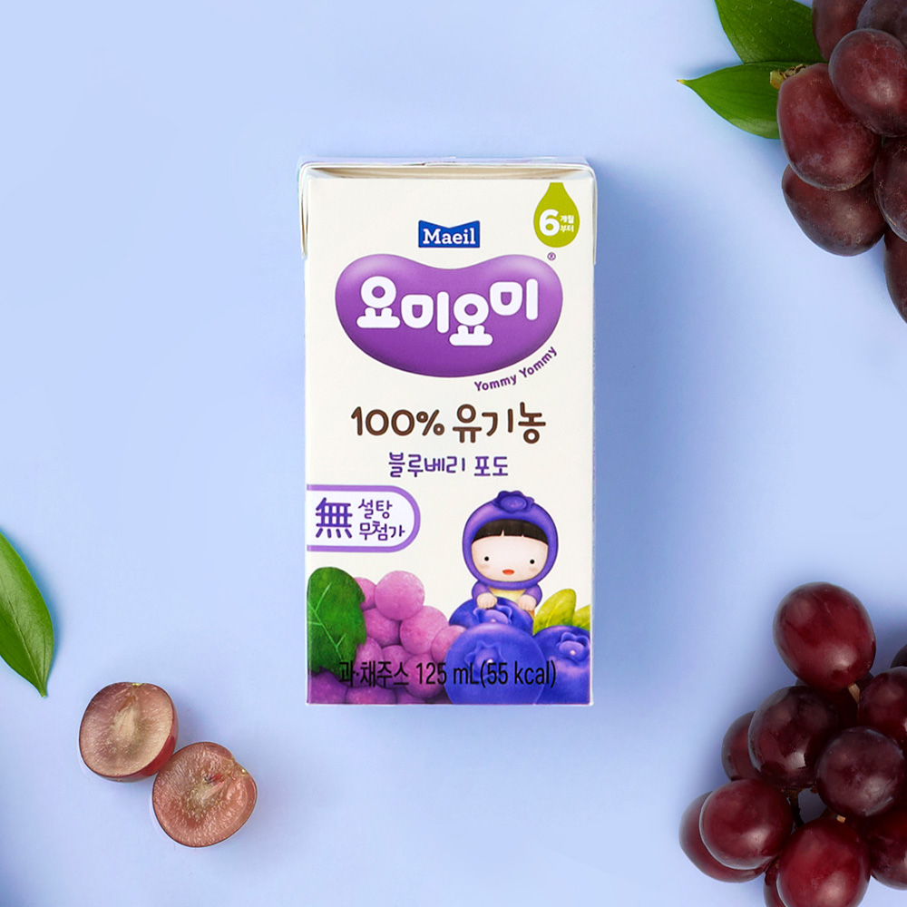 요미요미 유기농주스 블루베리포도 125ml 24팩