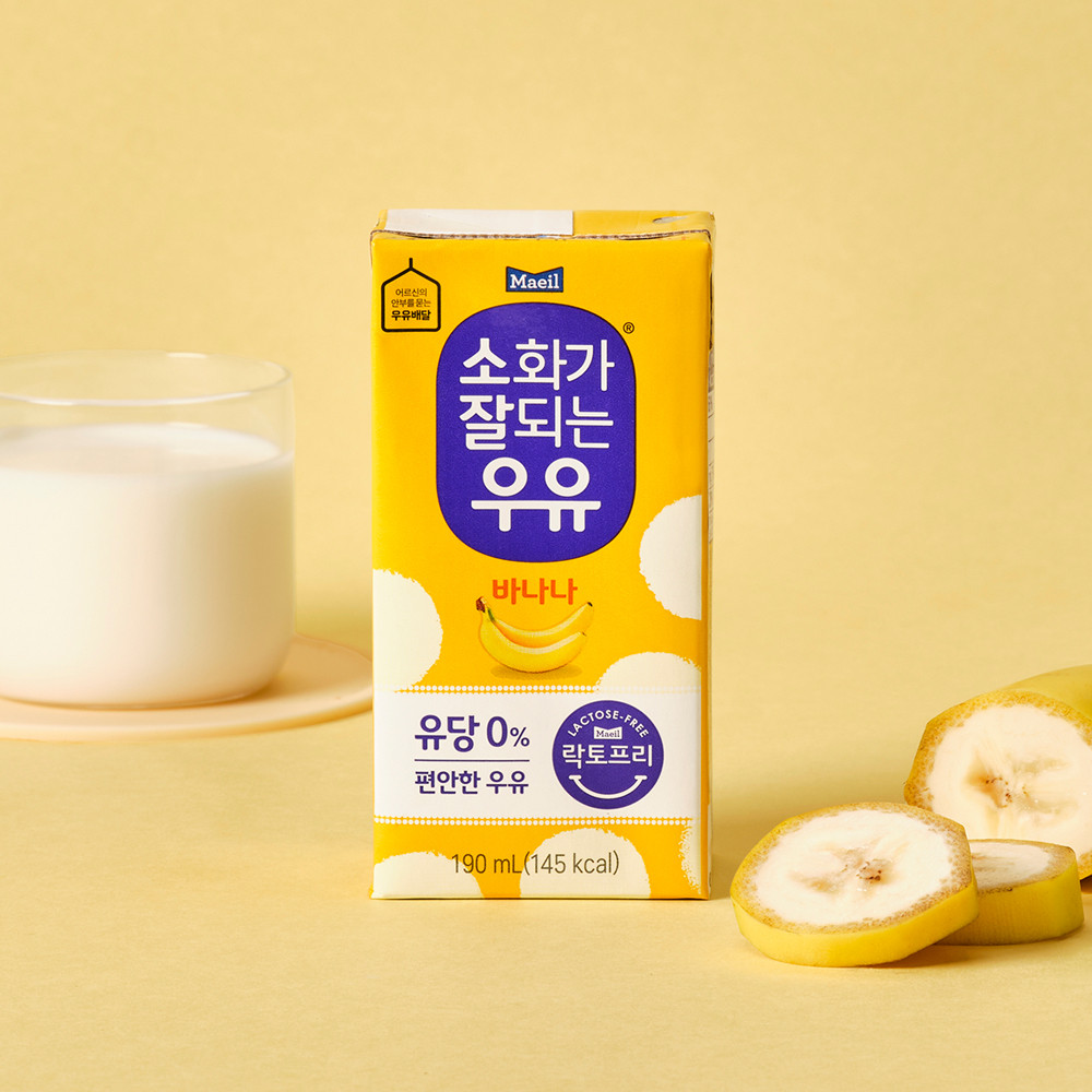 소화가 잘되는 우유 바나나 190ml 24팩