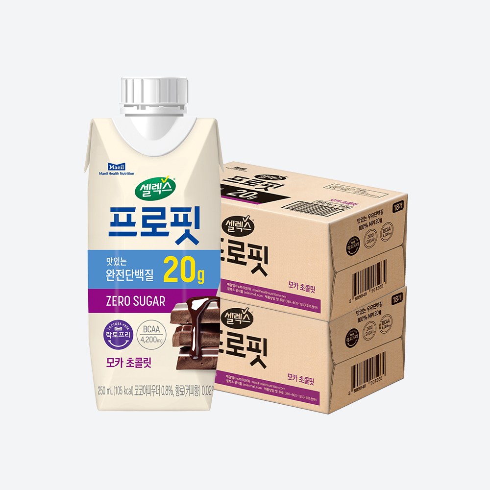 셀렉스 프로핏 완전단백질 모카 초콜릿 드링크 250ml 36팩