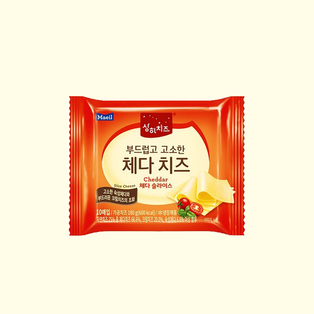 상하치즈 부드럽고 고소한 체다치즈 10매 6봉 (총60매)
