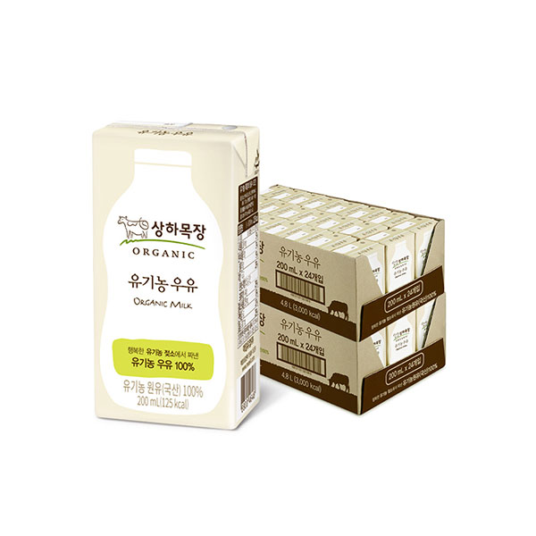 상하목장 유기농 우유 200ml 48팩