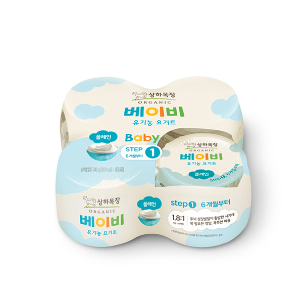 상하목장 베이비 유기농 요거트 플레인 85g 4개
