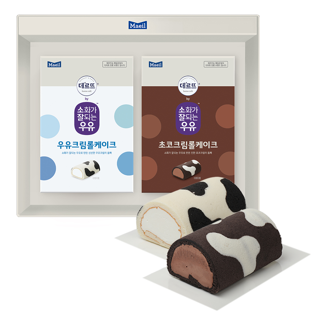 데르뜨 롤케이크 선물세트 (소잘 초코1개 + 소잘 우유 1개)