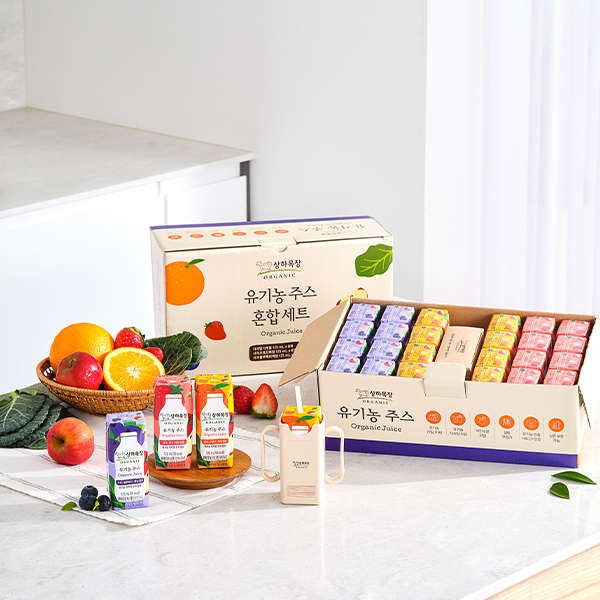 상하목장 유기농주스 3종+팩홀더 선물세트