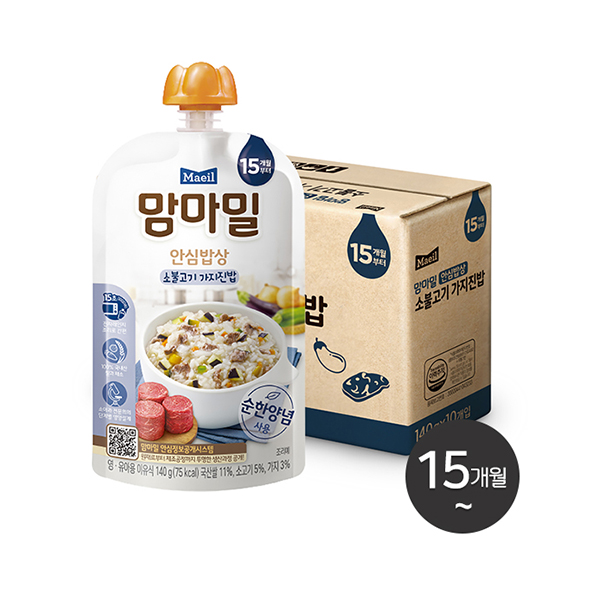 맘마밀 안심밥상 소불고기 가지진밥 140g 10팩