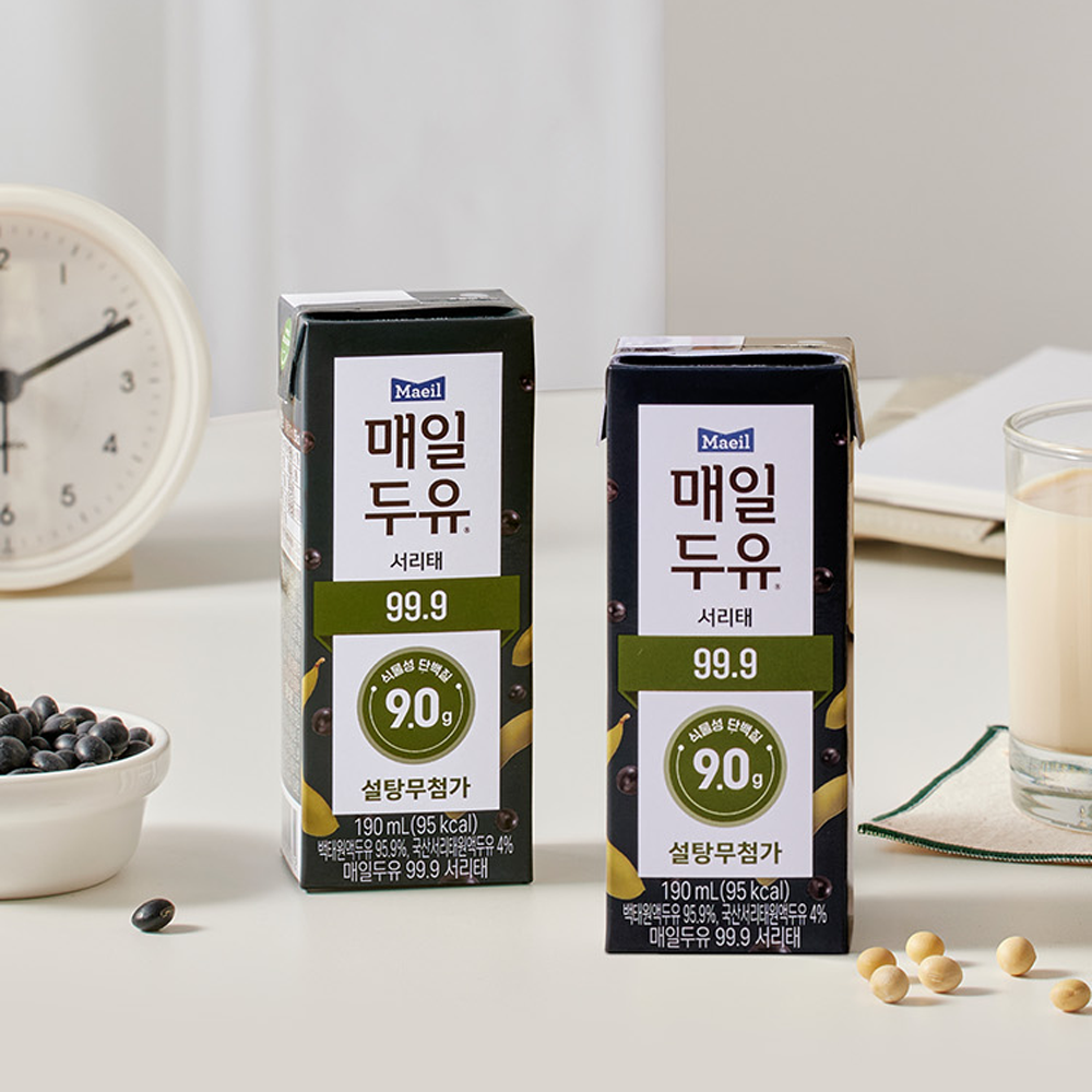 매일두유 99.9 서리태 저당두유 190ml 24팩