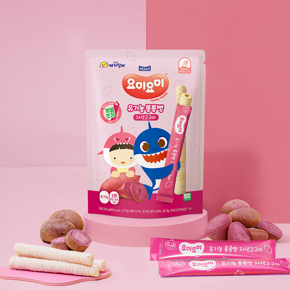 요미요미 유기농 롱롱뻥 자색고구마 24g 6봉