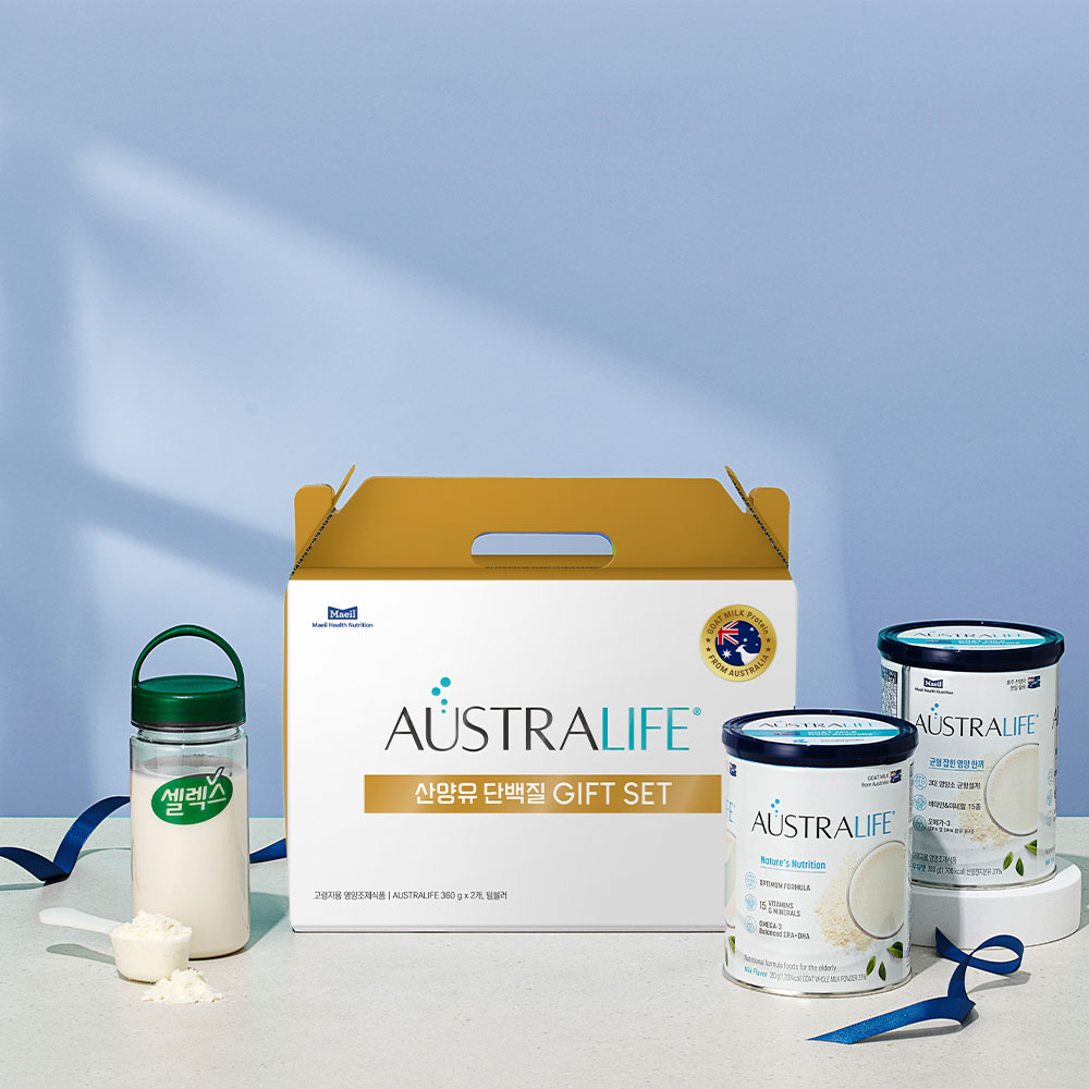 산양유 단백질 오스트라라이프 360g 2캔 + 텀블러 선물세트