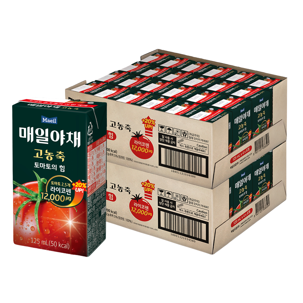 매일야채 고농축 토마토의 힘 125ml 48팩