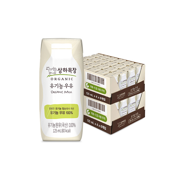 상하목장 유기농 우유 125ml 48팩