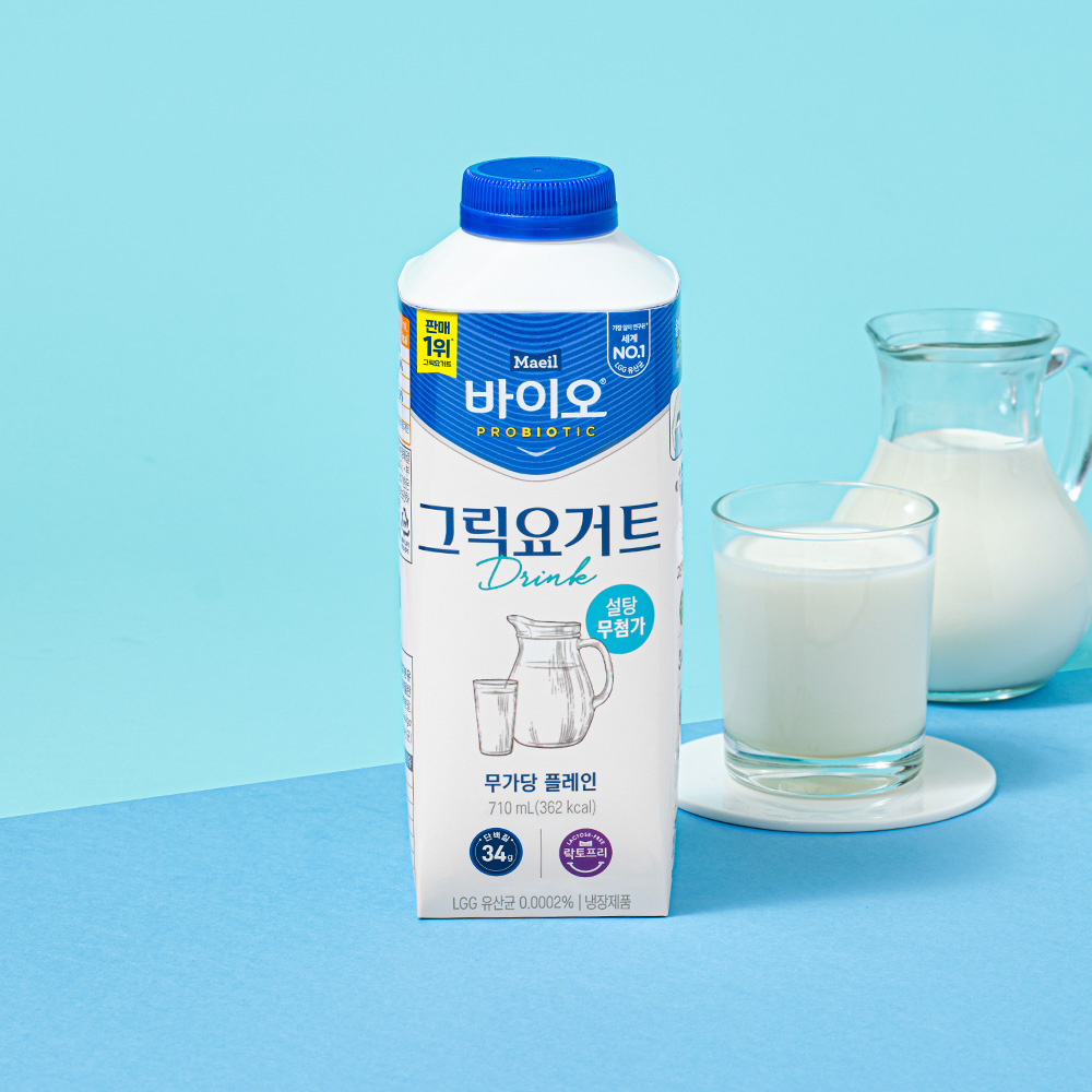 매일바이오 그릭요거트 드링크 무가당 플레인 710ml 3개
