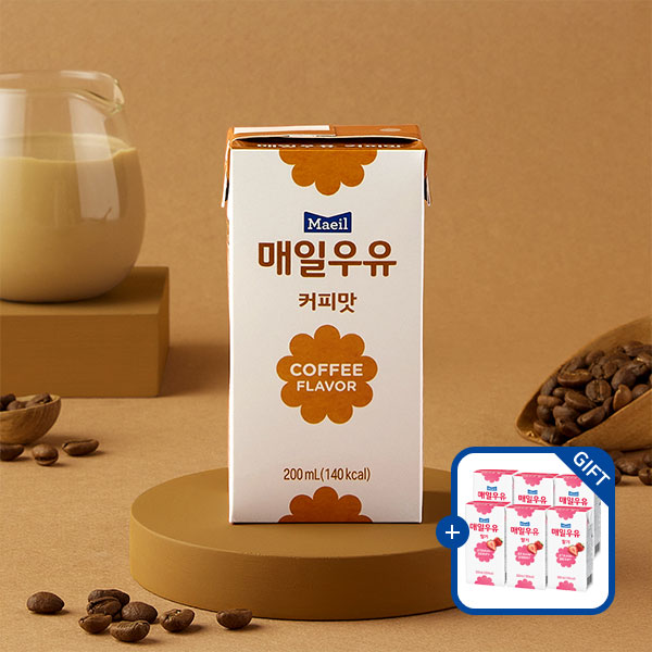 [증정] 매일우유 커피 200ml 24팩 + 딸기 6팩