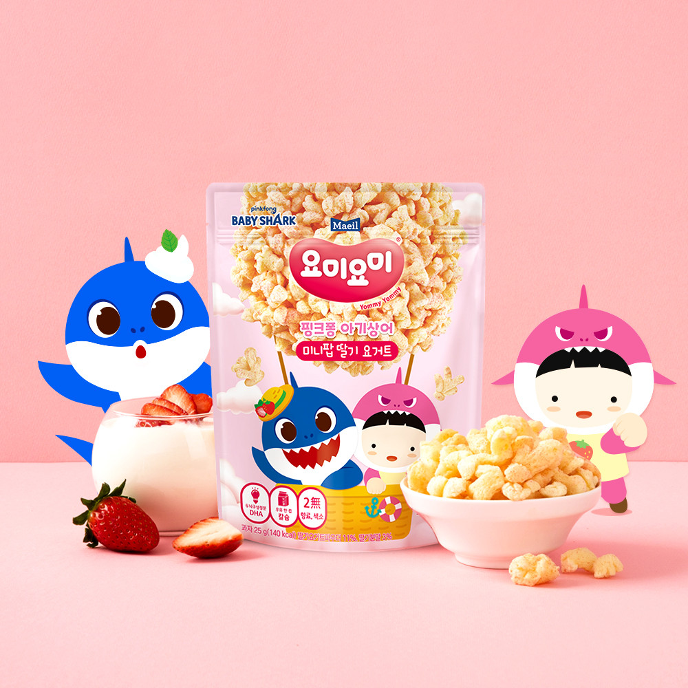 요미요미 핑크퐁 아기상어 미니팝 딸기요거트 25g 6봉