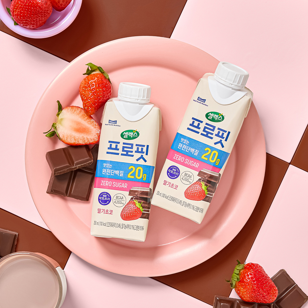 셀렉스 프로핏 완전단백질 딸기초코 드링크 250ml 18팩