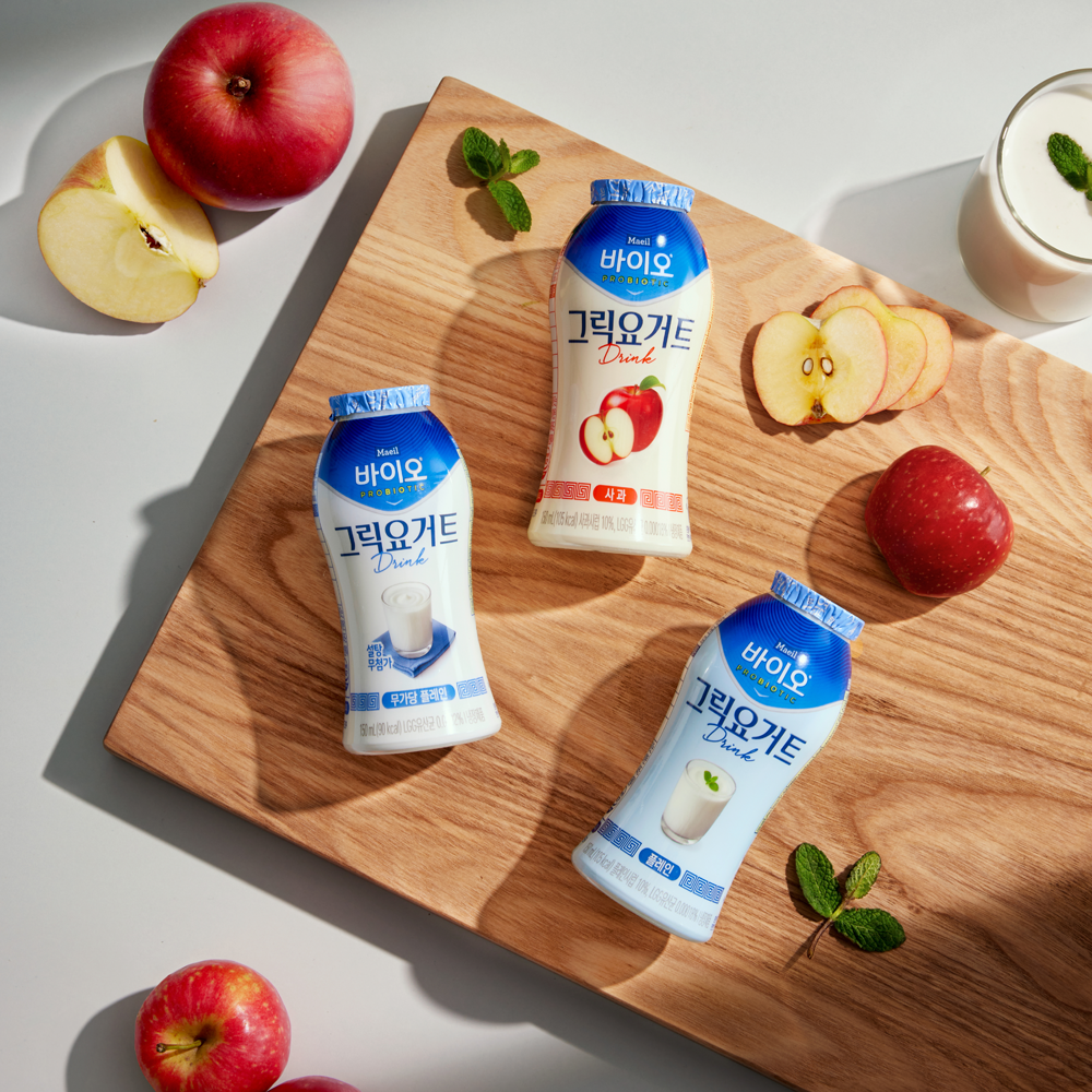 매일바이오 그릭요거트 드링크 150ml 총12개 (사과4개 + 플레인4개 + 무가당 플레인4개)