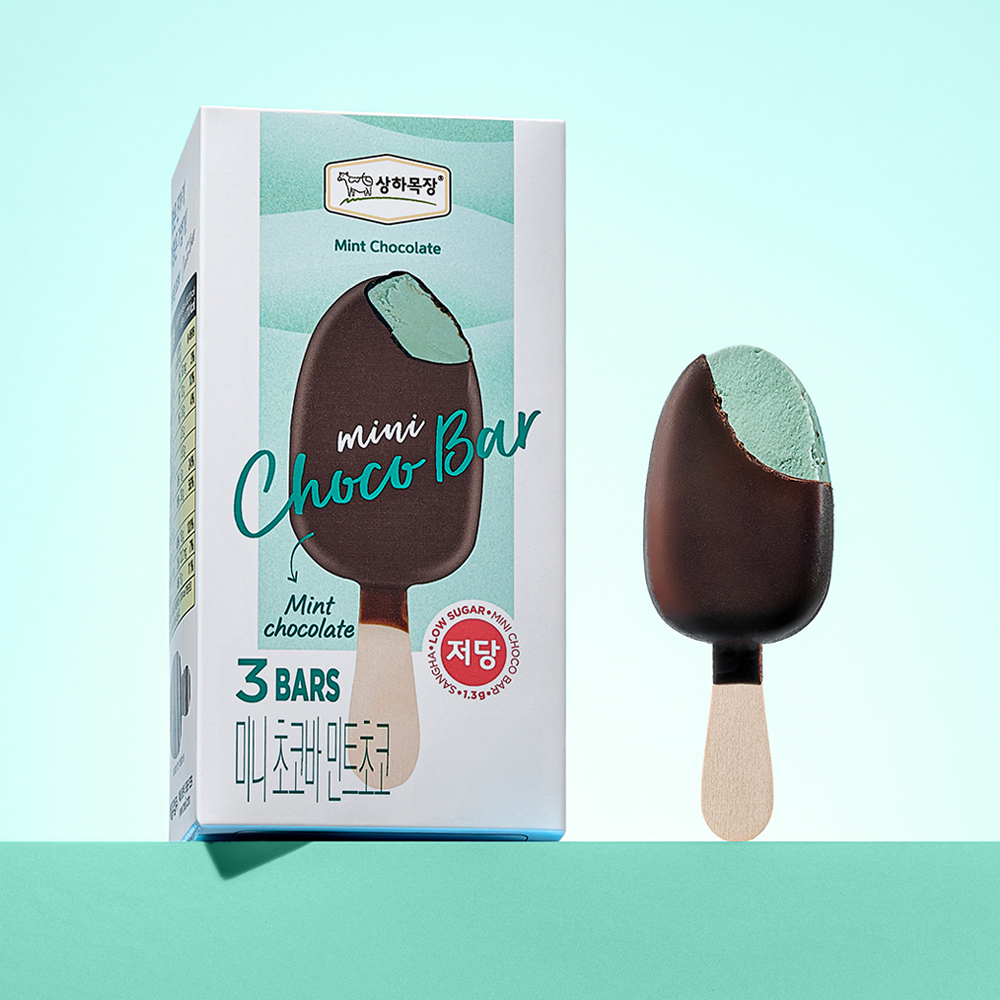 상하목장 미니 초코바 민트초코 53ml 3개